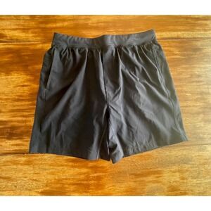 Gaiam Mens Performance 2-in-1 Athletic Shorts Blue Liner Large Zipper Pocket